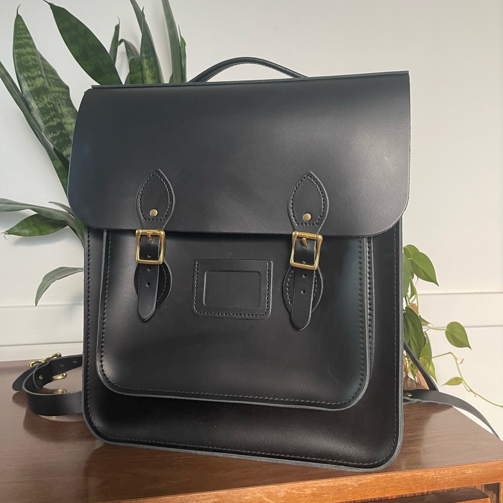 Leather Satchel Co. Custom Wednesday Portrait Satchel Backpack